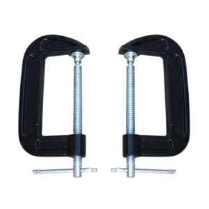 3 inch c-clamp set, heavy duty steel c clamp industrial strength c clamps for woodworking, welding, and building(2pcs )