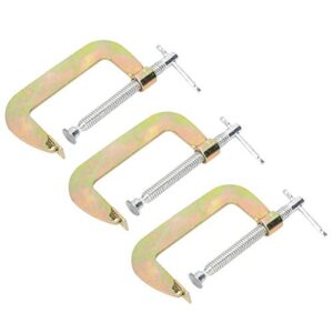 3pcs c clamp set heavy duty g clamp woodworking welding hand grip holder carpenter tool (3 inch)