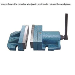 HHIP 3900-1728 2 Piece Quick Clamp Mill Vise, 8" Width x 4" Depth Jaw.5" Clamp (Pack of 1)