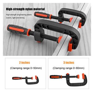 Woodworking Tools 1pcs G Type Clamp for Woodwork C Clamping Device Quick Release DIY Carpentry Gadgets C- Shape Clamp Tool for Woodwork Easy to use (Size : 2 inches)