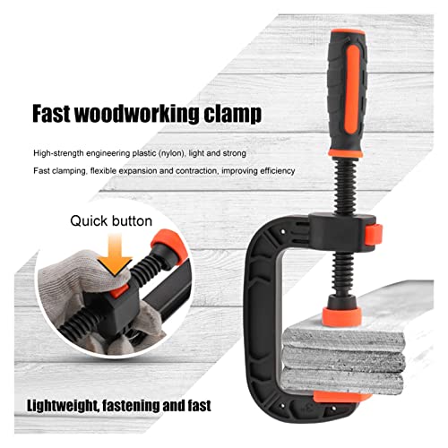 Woodworking Tools 1pcs G Type Clamp for Woodwork C Clamping Device Quick Release DIY Carpentry Gadgets C- Shape Clamp Tool for Woodwork Easy to use (Size : 2 inches)