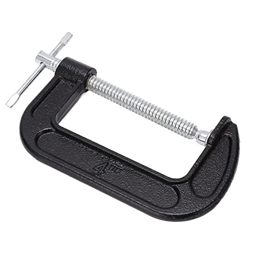 Pssopp Metal G Clamp, G Clamp Strong Clamping Force Rotating Handle for Hobbies Craft Work