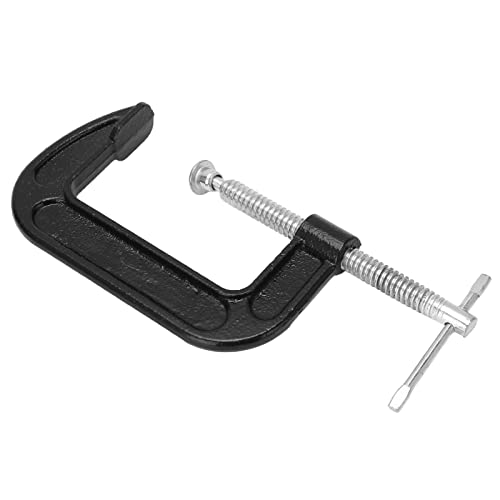 Pssopp Metal G Clamp, G Clamp Strong Clamping Force Rotating Handle for Hobbies Craft Work