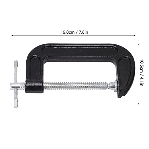 Pssopp Metal G Clamp, G Clamp Strong Clamping Force Rotating Handle for Hobbies Craft Work