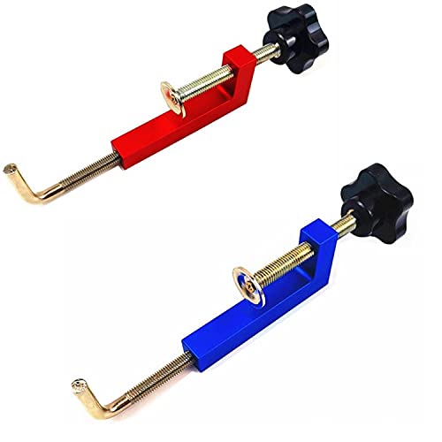 Szliyands Fixing Clip, Universal Fence Clip Fixing G-Clamp Fast Fixing Clip Woodworking Tools (Blue/red)2pcs