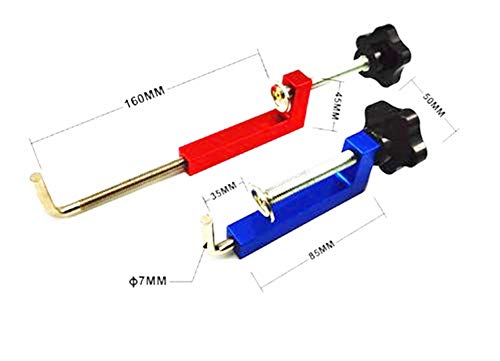 Szliyands Fixing Clip, Universal Fence Clip Fixing G-Clamp Fast Fixing Clip Woodworking Tools (Blue/red)2pcs