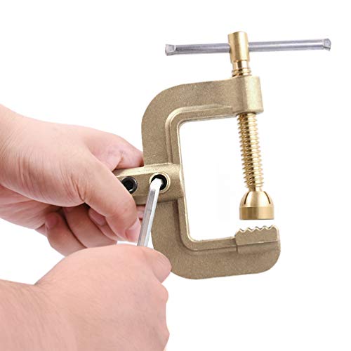 HZXVOGEN Welding Ground Clamp 400A G Styles Earth Clamp for Tig Mig Stick Welder Machines - Solid Brass 0.75kg