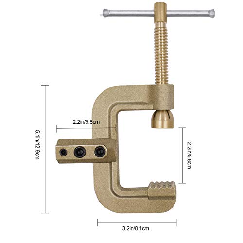 HZXVOGEN Welding Ground Clamp 400A G Styles Earth Clamp for Tig Mig Stick Welder Machines - Solid Brass 0.75kg