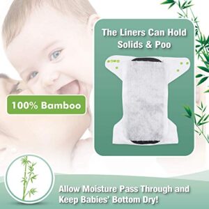 wegreeco 100% Bamboo Unscented Diaper Liners,Fragance Free and Chlorine Free - 100 Sheets Per Roll (1 Roll, Bamboo)