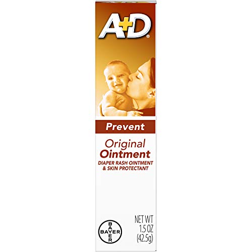 A+D Original Diaper Rash Ointment, Baby Skin Protectant With Lanolin and Petrolatum, Seals Out Wetness, Helps Prevent Diaper Rash, 1.5 Ounce Tube, Packaging May Vary