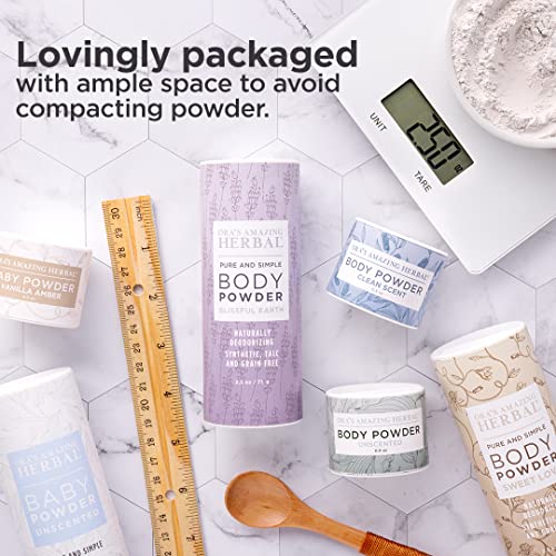 Talc Free Baby Powder, Cornstarch Free Baby Powder, Unscented Fragrance Free Powder, Arrowroot Baby Powder, Talc-Free Baby Powder, Ora’s Amazing Herbal