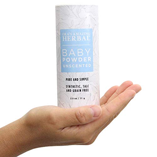 Talc Free Baby Powder, Cornstarch Free Baby Powder, Unscented Fragrance Free Powder, Arrowroot Baby Powder, Talc-Free Baby Powder, Ora’s Amazing Herbal