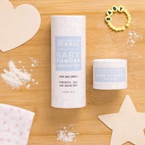 Talc Free Baby Powder, Cornstarch Free Baby Powder, Unscented Fragrance Free Powder, Arrowroot Baby Powder, Talc-Free Baby Powder, Ora’s Amazing Herbal