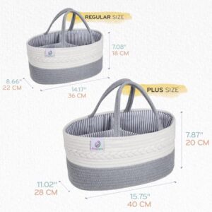 KiddyCare Diaper Caddy Organiser Grey Regular Size