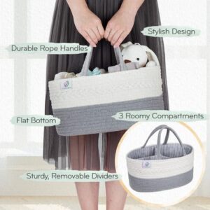 KiddyCare Diaper Caddy Organiser Grey Regular Size