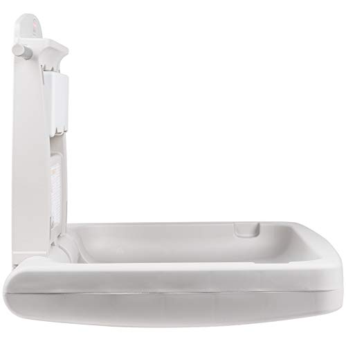 Rubbermaid Commercial Horizontal Baby Changing Station, 33.25-Inch Length x 21.5-Inch Width x 4-Inch Height, Light Platinum (FG781888LPLAT)