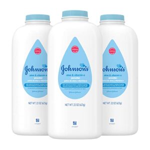 johnson’s baby powder, pure cornstarch, aloe & vitamin e, 22 ounce (pack of 3) – packaging may vary