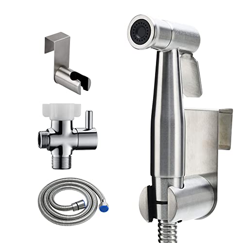 Purrfectzone Bidet Sprayer for Toilet, Handheld Sprayer Kit, Hand Held Bidet, Cloth Diaper Sprayer Set - Easy to Install - Stainless Steel