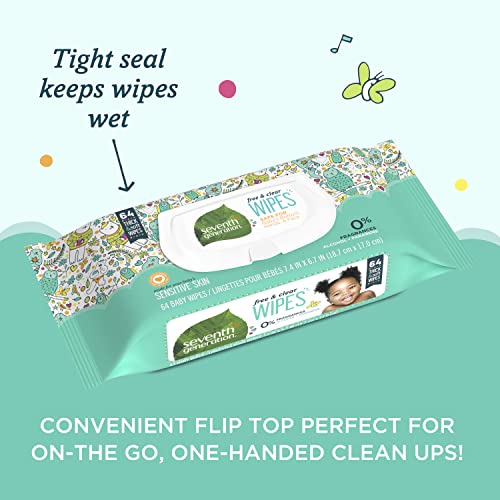 Seventh Generation Baby Wipes Sensitive Protection with Snap Seal Diaper Wipes 768 Count