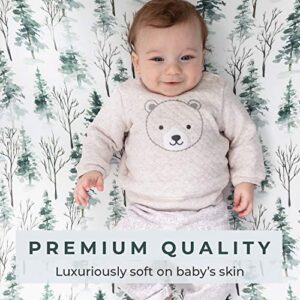 Pobi Baby - 2 Pack Premium Quality Changing Pad Cover - Ultra-Soft Cotton Blend, Stylish Animal Woodland Pattern, Safe and Snug for Baby (Magical)