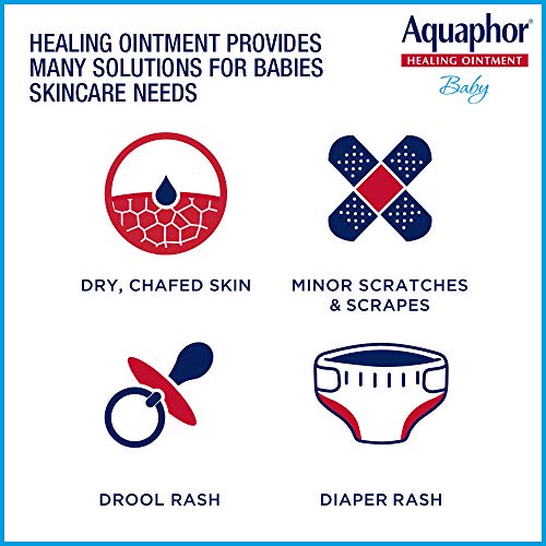 Aquaphor Baby Skin Care Set - Fragrance Free, Prevents, Soothes and Treats Diaper Rash - Includes 14 oz. Jar of Advanced Healing Ointment & 3.5 oz Tube of Diaper Rash Cream