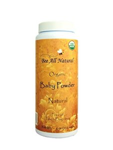 bee all natural baby powder natural, 4 oz