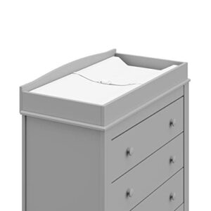 Graco Noah 3 Drawer Chest with Changing Topper, Baby and Kids Dresser, Universal Design for Children's Bedroom, Pebble Gray