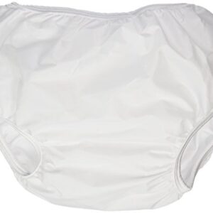 Dappi Waterproof 100% Nylon Diaper Pants, White, Small (2 Count)