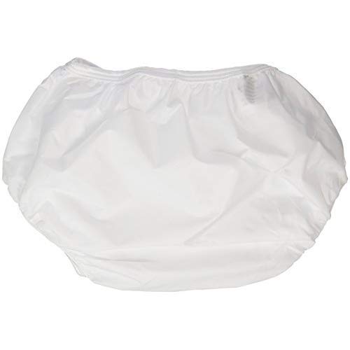 Dappi Waterproof 100% Nylon Diaper Pants, White, Small (2 Count)