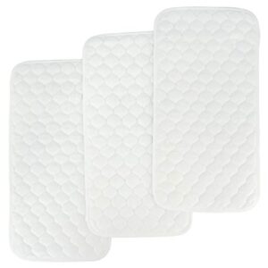 bluesnail bamboo quilted thicker waterproof changing pad liners, 3 count (snow white)