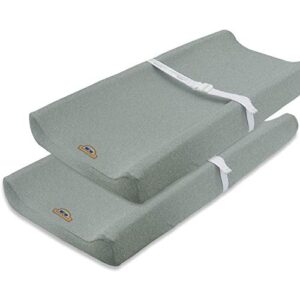 super soft and stretchy changing pad cover 2pk by bluesnail (heather grey)