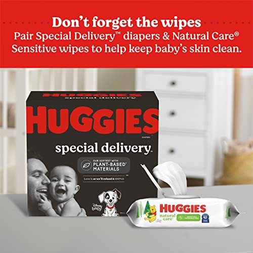 Hypoallergenic Baby Diapers Size 4 (22-37 lbs), Huggies Special Delivery, Fragrance Free, Safe for Sensitive Skin, 140 Ct