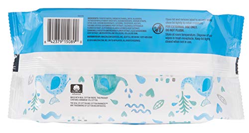 Amazon Brand - Mama Bear 99% Water Baby Wipes, Hypoallergenic, Fragrance Free,72 Count (Pack of 6)