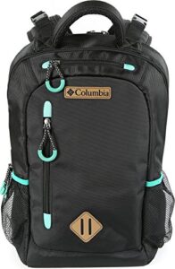 columbia carson pass backpack diaper bag – black large diaper bag with multiple organizer pockets and thermal bottle pocket with therma-flect radiant barrier