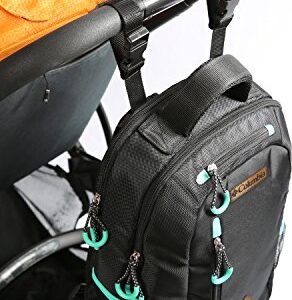 Columbia Carson Pass Backpack Diaper Bag - Black Large Diaper Bag with Multiple Organizer Pockets and Thermal Bottle Pocket with Therma-Flect Radiant Barrier