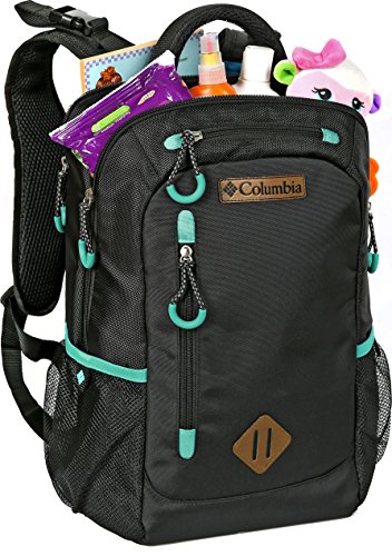 Columbia Carson Pass Backpack Diaper Bag - Black Large Diaper Bag with Multiple Organizer Pockets and Thermal Bottle Pocket with Therma-Flect Radiant Barrier