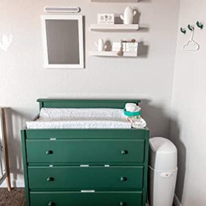 Dream On Me Mason Modern Changing Table with Free Changing Pad in Olive, Three Spacious Drawers, Made of New Zealand Pinewood, Includes 1" Mattress Pad and Anti-Tipping Kit