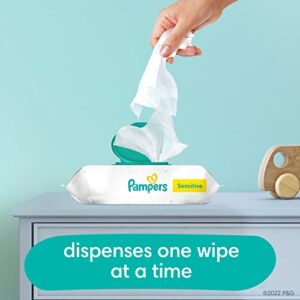 Baby Wipes, Pampers Sensitive Water Based Baby Diaper Wipes, Hypoallergenic and Unscented, 504 Total Wipes (Packaging May Vary)