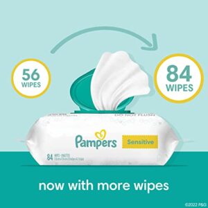 Baby Wipes, Pampers Sensitive Water Based Baby Diaper Wipes, Hypoallergenic and Unscented, 504 Total Wipes (Packaging May Vary)