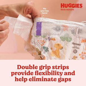 Huggies Little Movers Baby Diapers Size 5 (27+ lbs), 60 Count (Pack of 2)