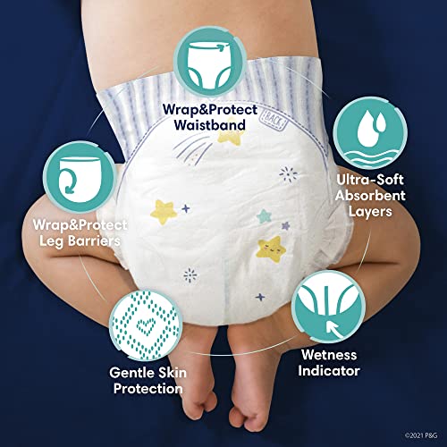 Diapers Size 4, 104 Count - Pampers Swaddlers Overnights Disposable Baby Diapers, Enormous Pack (Packaging & Prints May Vary)