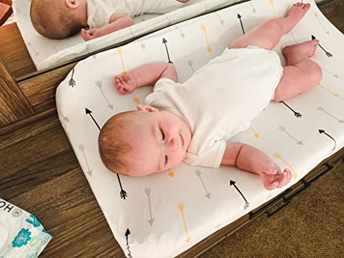 Changing Pad Cover – Baby Changing Pad Covers 4 Pack – Boy or Girl Changing Pad Cover – Pure Jersey Machine Washable Black and White Changing Table Cover – Diaper Changing Pad Cover Sheets