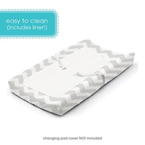 Summer Contoured Changing Pad – Includes Waterproof Changing Liner and Safety Fastening Strap with Quick-Release Buckle