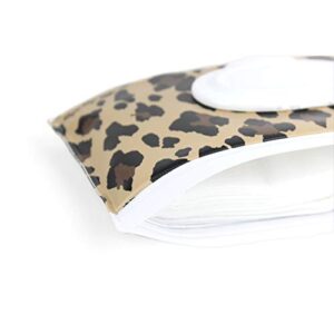 Itzy Ritzy Reusable Wipe Pouch – Take & Travel Pouch Holds Up To 30 Wet Wipes, Includes Silicone Wristlet Strap, Leopard