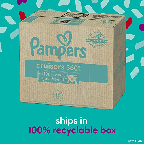 Diapers Size 5, 128 Count - Pampers Pull On Cruisers 360° Fit Disposable Baby Diapers with Stretchy Waistband, (Packaging & Prints May Vary)