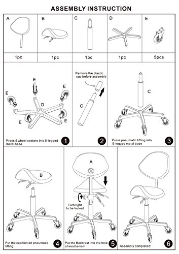 FRNIAMC Adjustable Saddle Stool Chairs With Back Support Ergonomic Rolling Seat For Medical Clinic Hospital Lab Pharmacy Studio Salon Workshop Office And Home