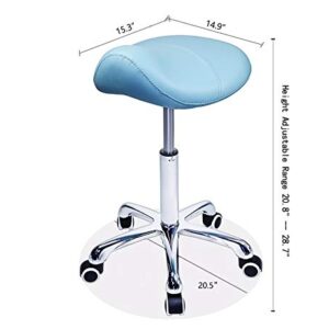 Grace&Grace Professional Saddle Stool Series Hydraulic Swivel Comfortable Ergonomic with Heavy Duty Metal Base for Clinic Dentist Spa Massage Salons Studio