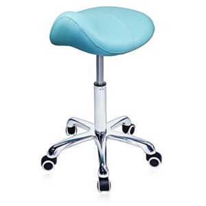 Grace&Grace Professional Saddle Stool Series Hydraulic Swivel Comfortable Ergonomic with Heavy Duty Metal Base for Clinic Dentist Spa Massage Salons Studio