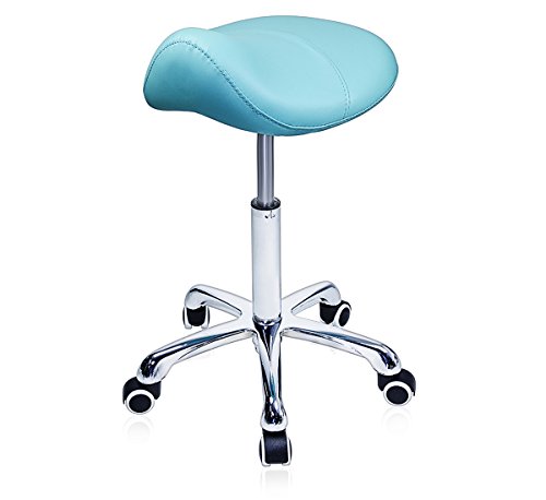 Grace&Grace Professional Saddle Stool Series Hydraulic Swivel Comfortable Ergonomic with Heavy Duty Metal Base for Clinic Dentist Spa Massage Salons Studio