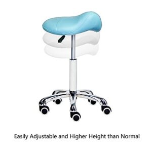 Grace&Grace Professional Saddle Stool Series Hydraulic Swivel Comfortable Ergonomic with Heavy Duty Metal Base for Clinic Dentist Spa Massage Salons Studio